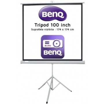 Ecran de proiectie montabil pe perete BenQ Manual 100 inch, 1:1, 174 x 174 cm